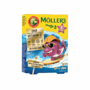 MÖLLER’S Омега-3 желирани рибки с вкус на маракуя